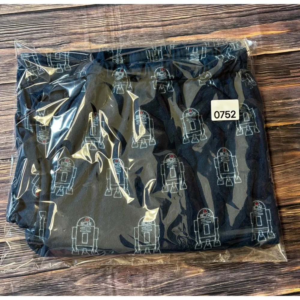 Star Wars Pajama Pants Mens 2XL Blue R2D2 Lounge Sleepwear Disney Store